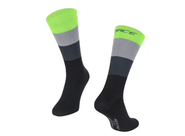 Force Rainbow skarpety rowerowe czarny/fluo