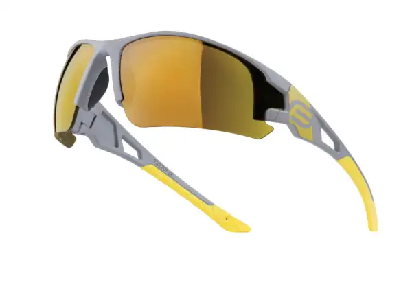 Force Calibre okulary rowerowe szary/žlutá/žlutá zrc. szkła