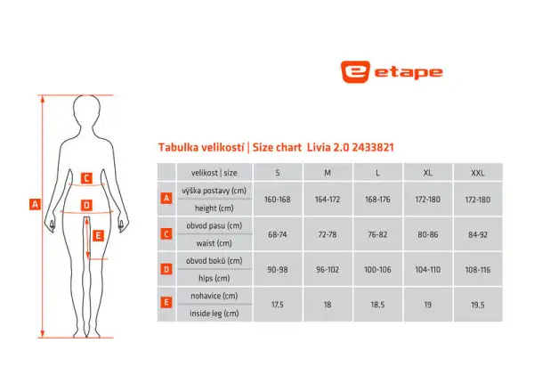 Etape Livia 2.0 damskie szorty z wkładką czarna/różowa