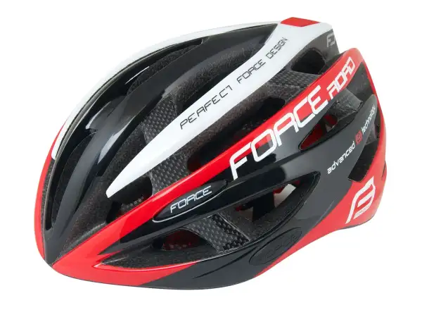 Force Road kask czarna/czerwona/biała