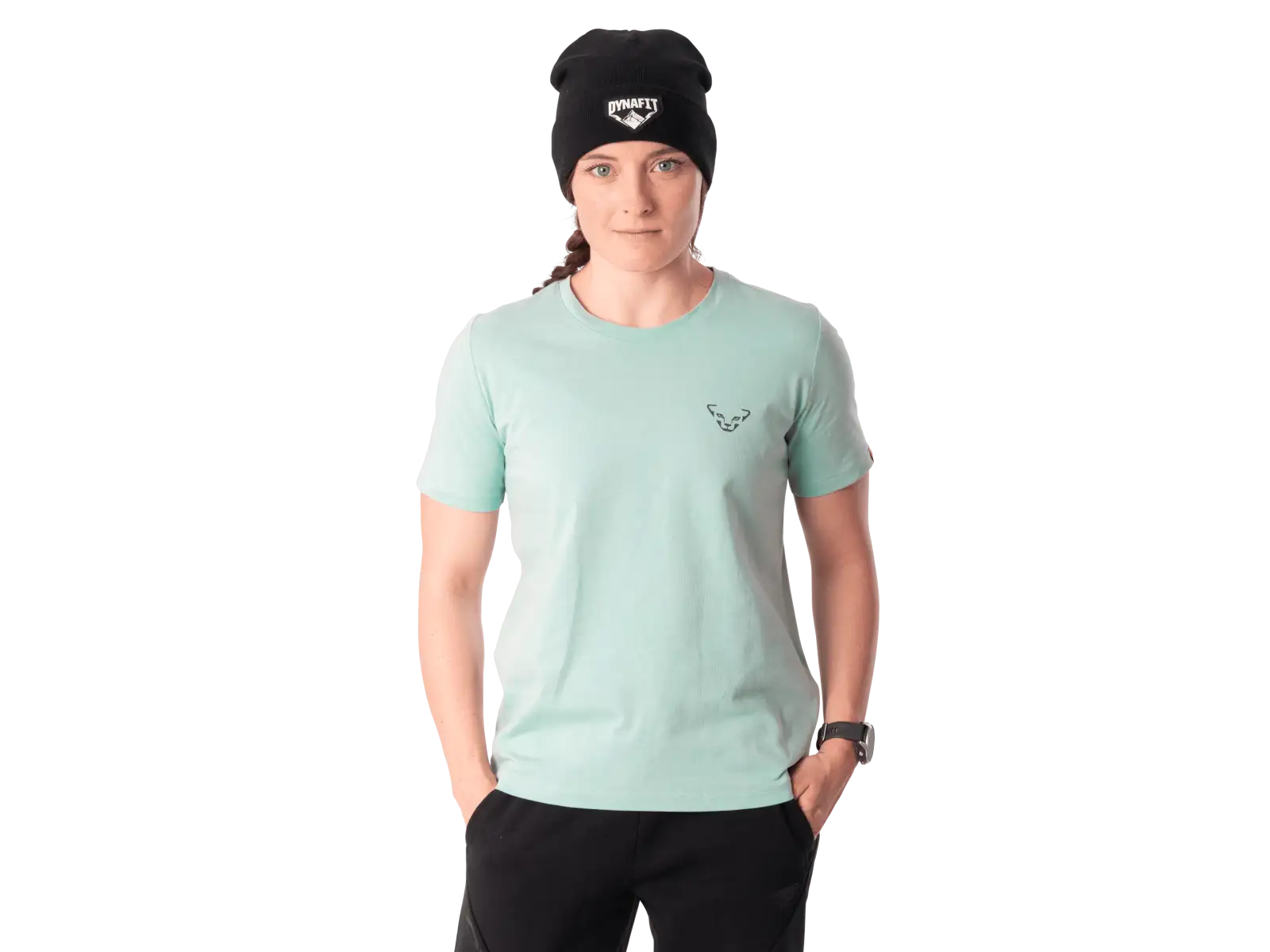 Dynafit Back Graphic Cotton damska koszulka krótki rękaw Cloud Blue/Twilight
