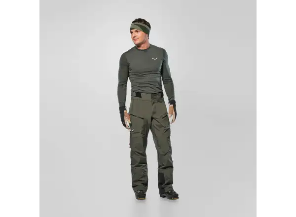 Salewa Sella 3L Powertex męskie spodnie Dark Olive