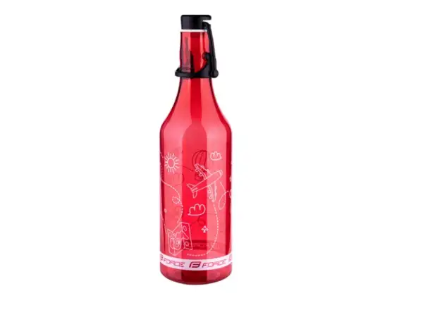 Force Flask Tourist butelka 0,5 l transparentní czerwona