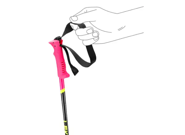 Leki Racing Kids dziecięce kijki zjazdowe Neon Pink/Black/Neon Yellow