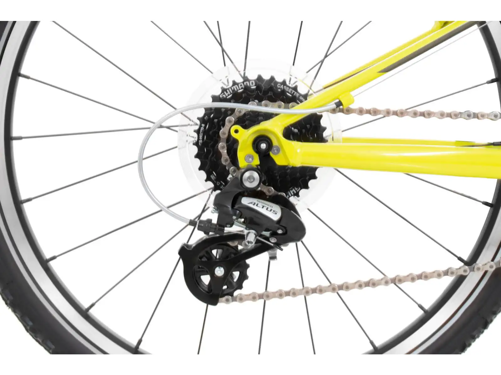 Rock Machine Thunder 24 Gloss Radioactive Yellow/Black/Dark Grey rower dziecięcy