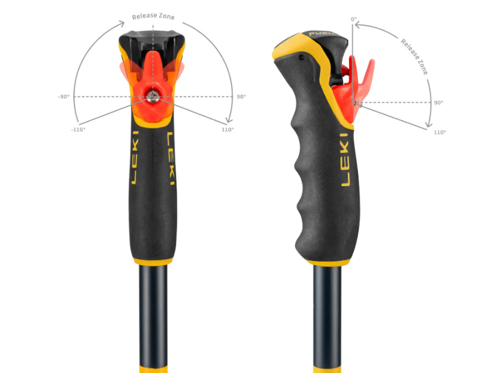 Leki Spitfire Vario 3D narciarskie kijki Denimblue/Aegeanblue/Mustardyellow