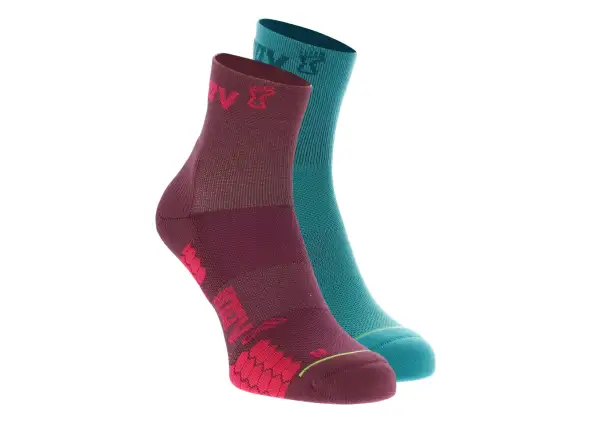 Inov-8 Trailfly średniej wysokości skarpety teal/purple