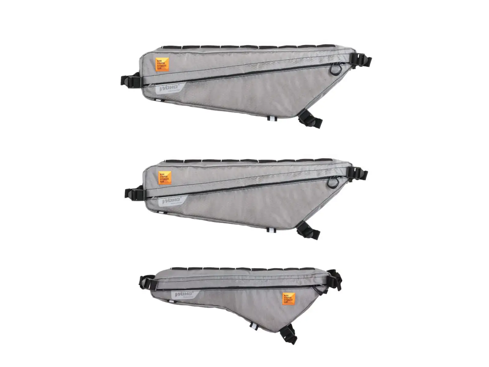 Woho X-Touring torba do ramy 4,7 l Honeycomb Iron szara roz. L