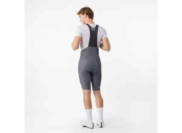 Castelli Espresso 2 męskie spodenki z wkładką i szelkami Smoky Gray