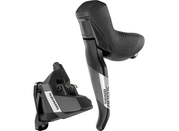 Sram Apex D1 lewa dźwignia hamulca i zacisk Flat Mount, przewód 1300 mm
