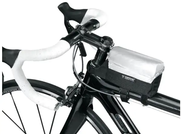 Topeak Tribag torba na ramę 0,6 l czarna, rozm. M + pokrowiec przeciwdeszczowy