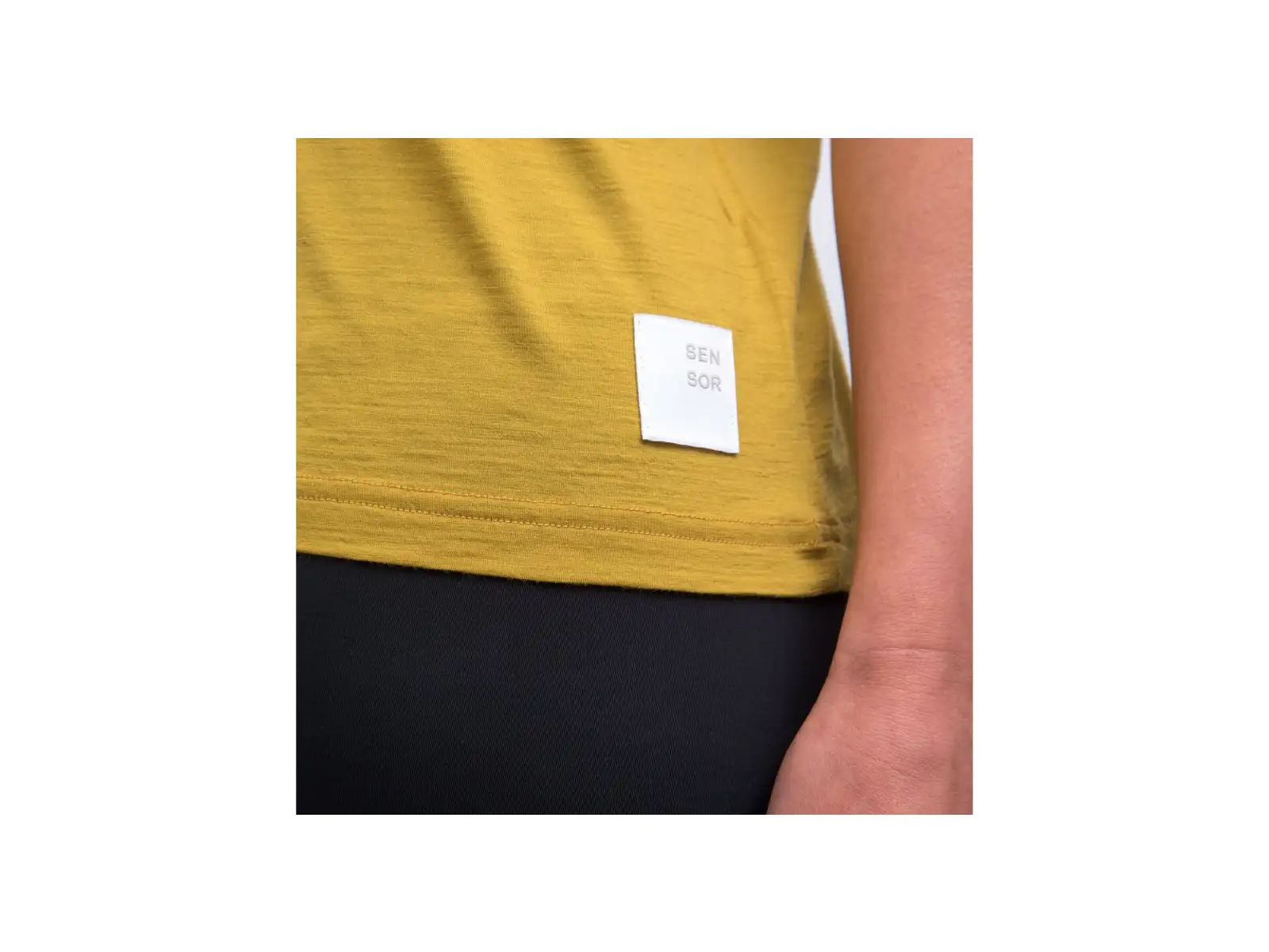 Sensor Merino Air Traveller damski t-shirt krótki rękaw Mustard