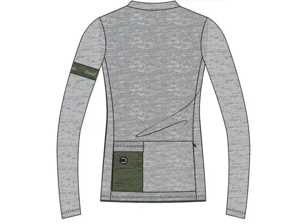 Dotout Glory damska koszulka z dlugim rekawem Green/Melange Light Grey