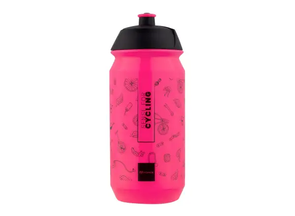 Force Play butelka rowerowa 500 ml różowa/czarna