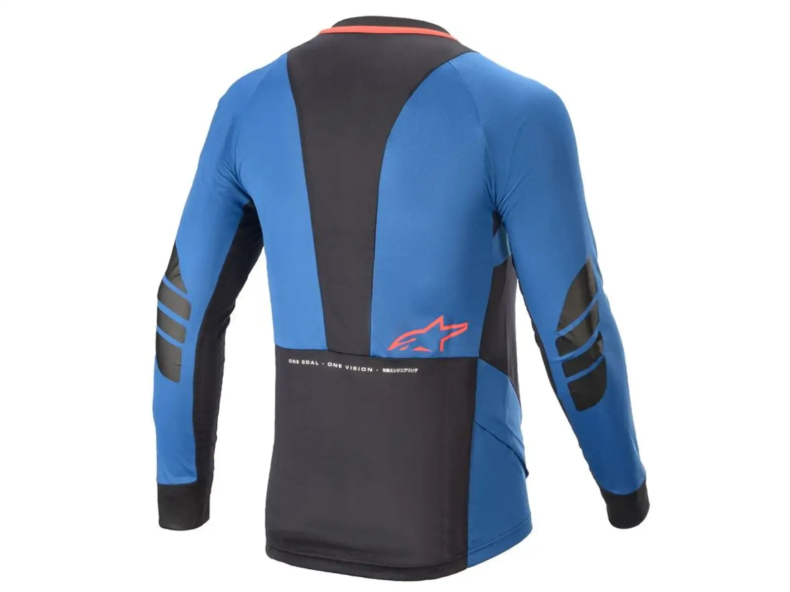 Alpinestars Drop 8.0 męska koszulka z długim rękawem Mid Blue/Bright Red