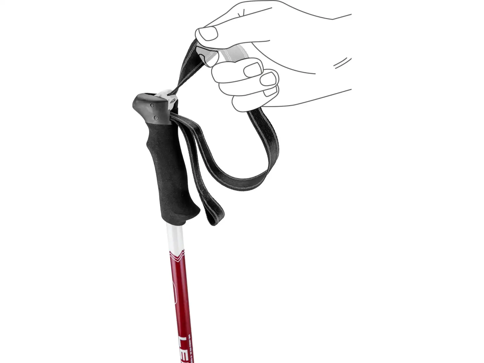 Leki Trail Lite kije trekkingowe tamarillo/white