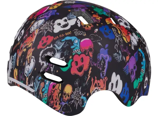Etape Buddy dziecięcy kask rowerowy czarny/grafika matowy