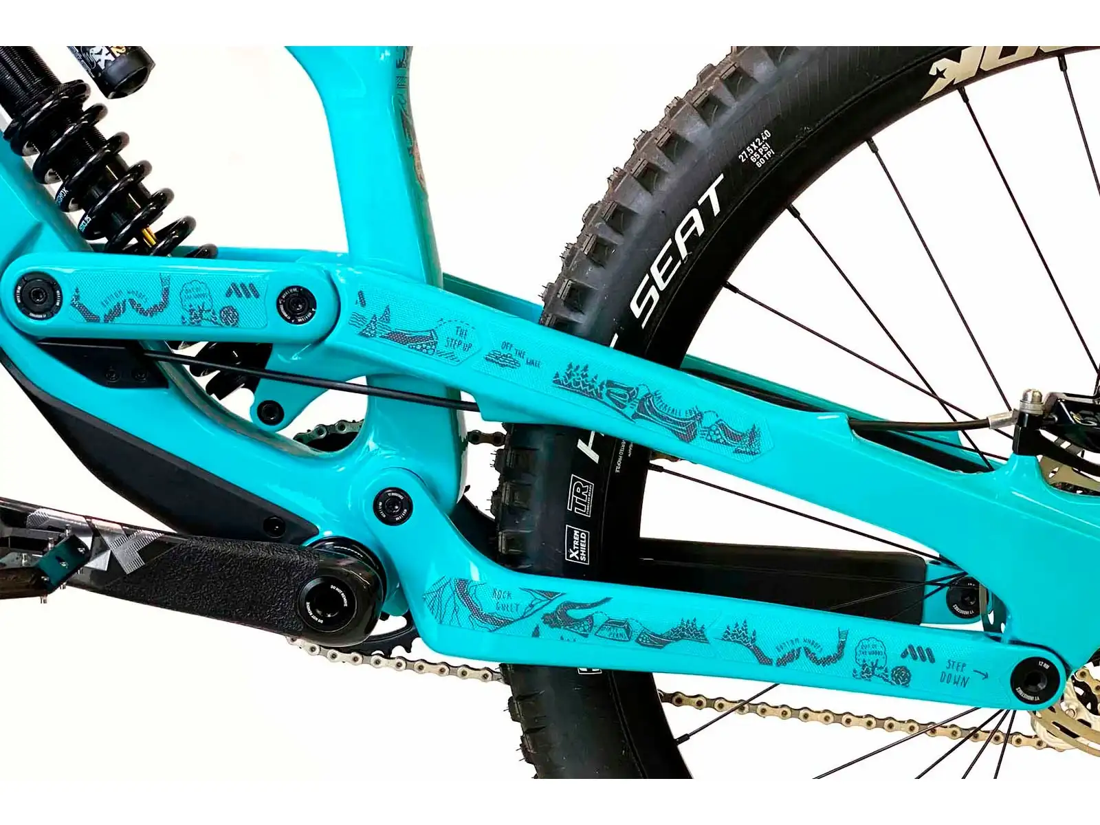 AMS Frame Guard Extra naklejki ochronne na ramę RedBull/Hardline/Dark Grey