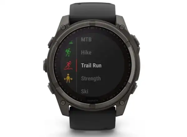 Garmin fenix 8 - 51 mm Solar Sapphire inteligentny zegarek Carbon DLC Titanium Black/Pebble Gray