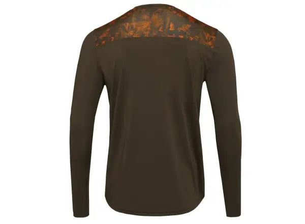 Silvini Ello męska koszulka z długim rękawem Olive/Orange