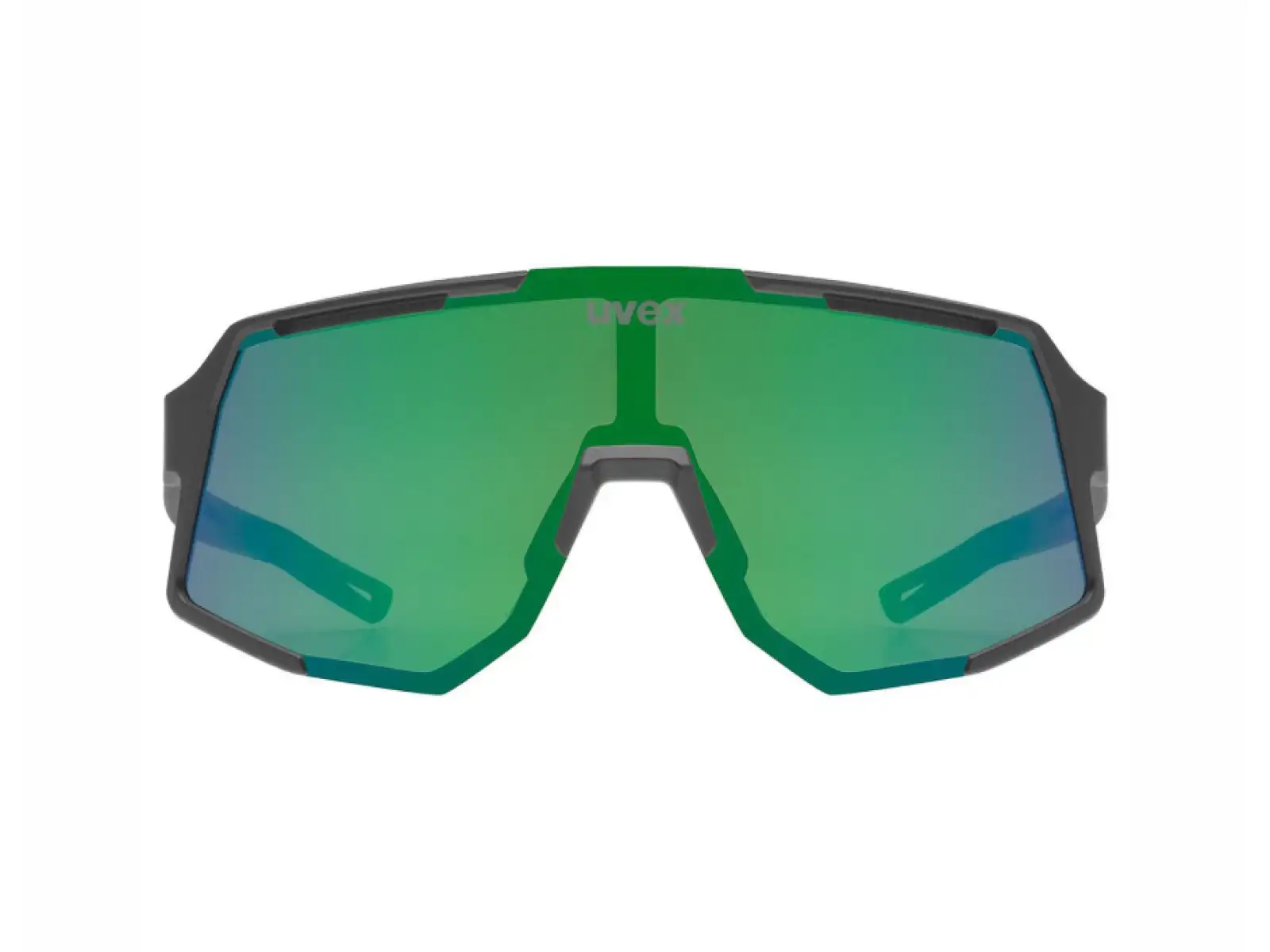 Uvex Sequenze okulary rowerowe Black matt/Mirror Green