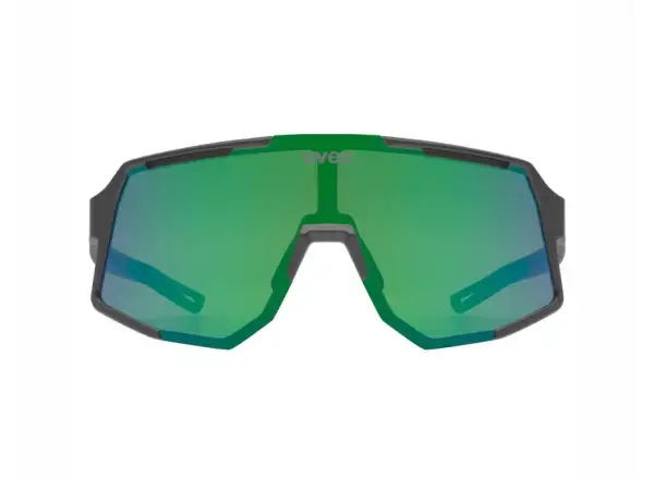Uvex Sequenze okulary rowerowe Black matt/Mirror Green