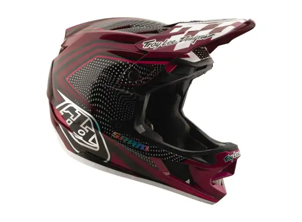Troy Lee Dsigns x SRAM D4 Carbon kask Radioscape Black/Berry