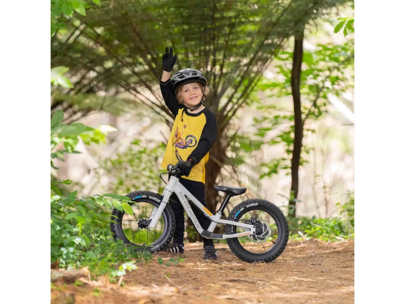 Kids Ride Shotgun Lion Windproof dziecięca koszulka z długim rękawem