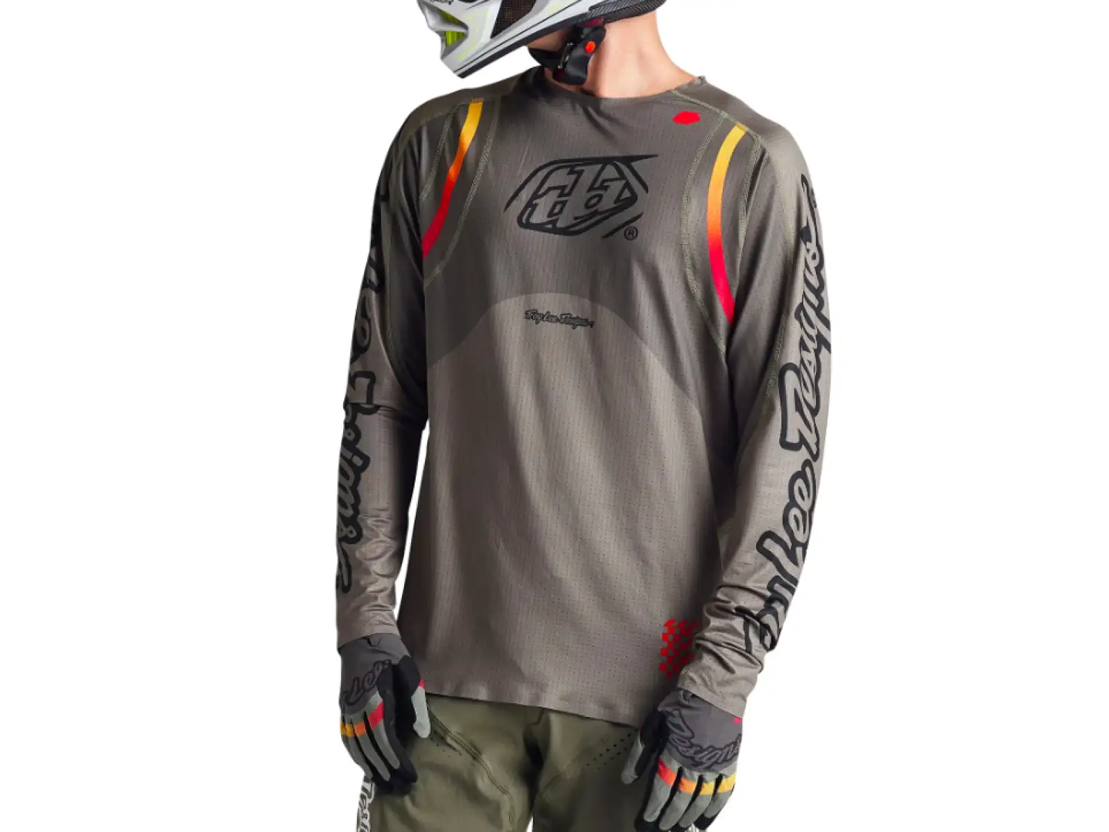 Troy Lee Designs Sprint Ultra męska koszulka z długim rękawem Pinned Olive