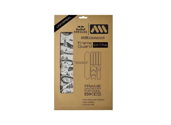 AMS Frame Guard Extra naklejki ochronne na ramę RedBull/Hardline/Dark Grey