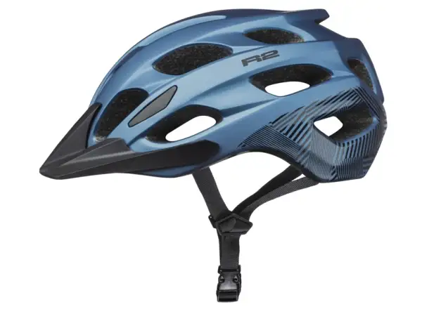 R2 Cliff kask rowerowy petrol niebieska/czarna