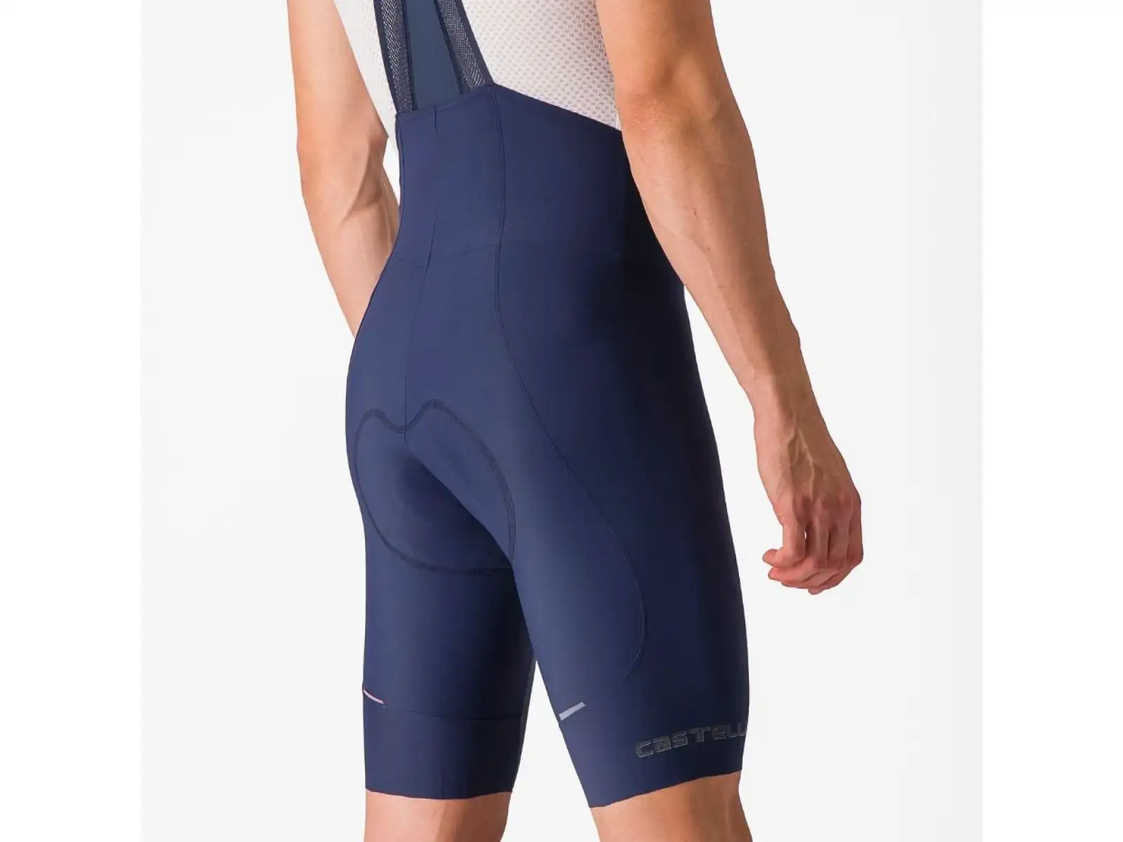 Castelli Espresso 3 męskie spodenki z wkładką i szelkami Belgian Blue