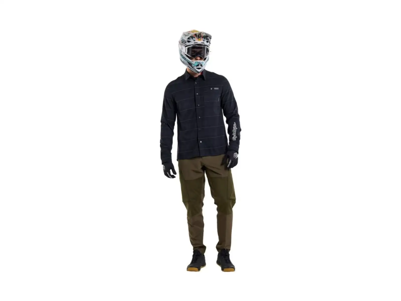 Troy Lee Designs Grind Flannel męska koszula Plaid Carbon