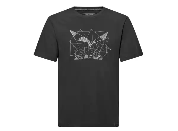 Salewa Eagle Geometric męska koszulka z krótkim rękawem Black Out