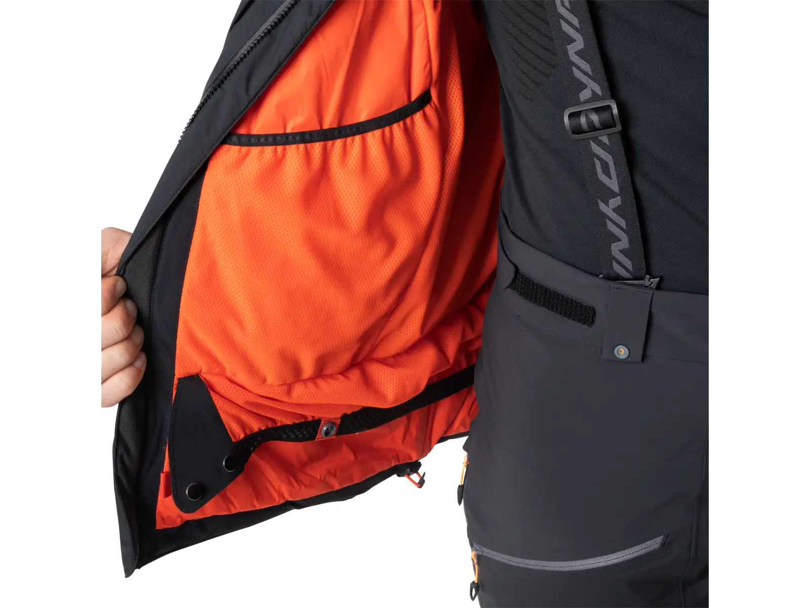 Dynafit Free Infinium Hybrid męskie spodnie z szelkami Black out