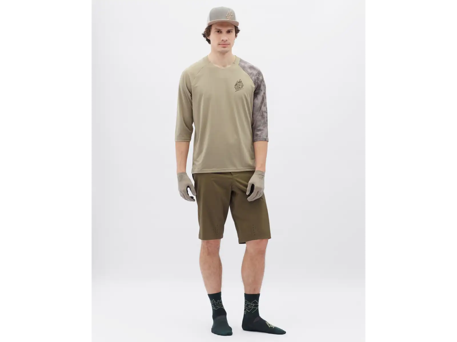 Silvini Brunello męska koszulka rowerowa 3/4 rękaw Cream/Brown