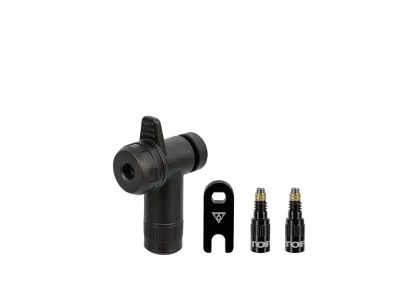 Topeak zestaw wentyli TURBOFLOW VALVE COMBO w/ Rapidhead
