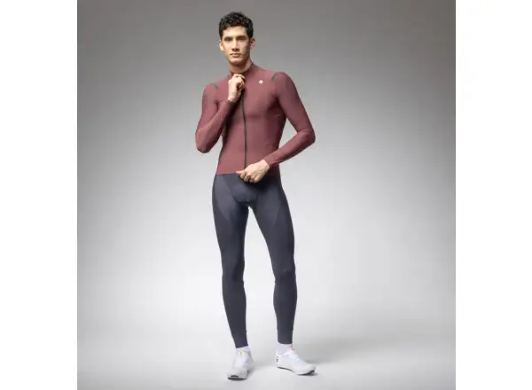 Alé R-EV1 Warm Race męska ocieplana koszulka długi rękaw Burgundy