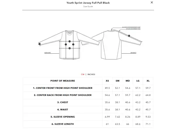 Troy Lee Designs Sprint Full Pull dziecięca koszulka z długim rękawem Black