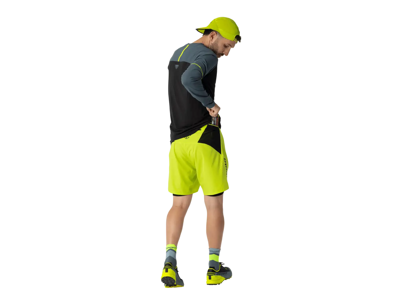 Dynafit Alpine Pro 2w1 męskie spodenki do biegania Ultra Yellow