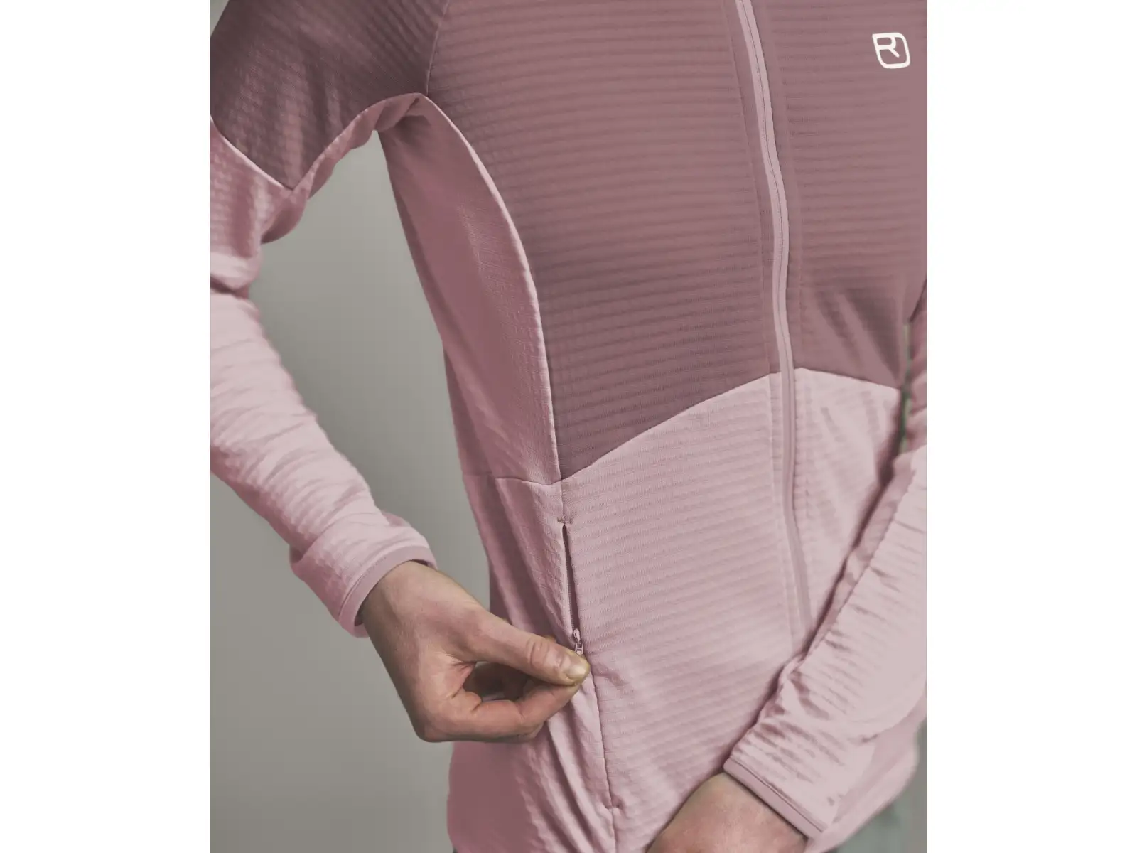 Ortovox Fleece Light Grid Hoody damska bluza Dawn Rose