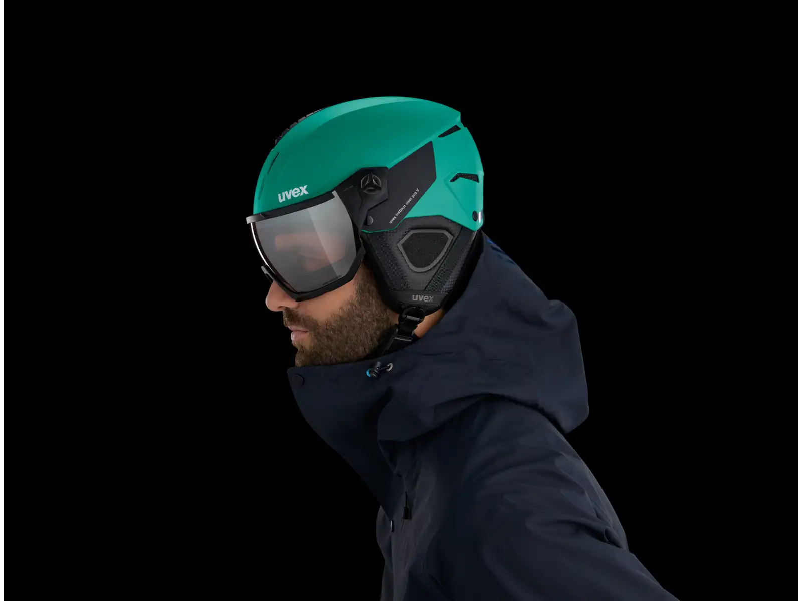 Uvex Instinct Visor Pro V kask narciarski black matt