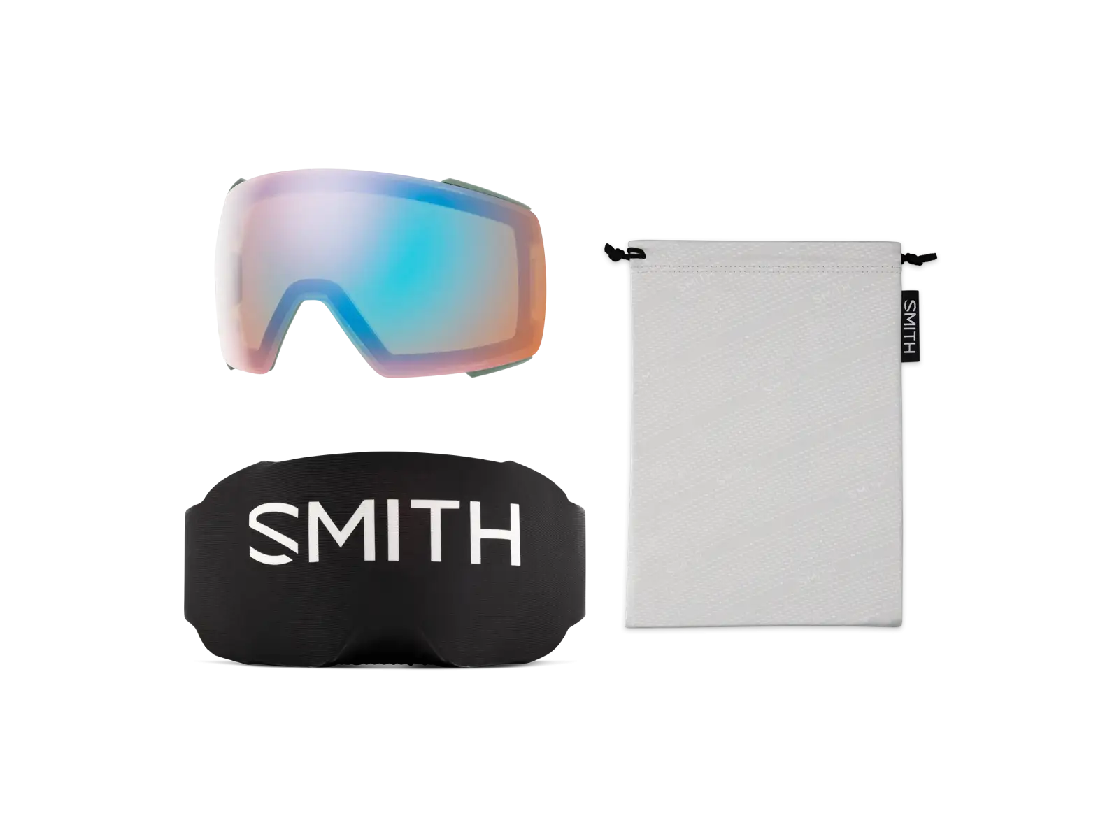 Smith I/O Mag gogle narciarskie Black / ChromaPop Sun Green Mirror (2 szyby)