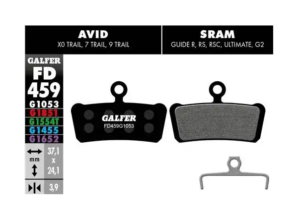 Galfer FD459 Standard G1053 klocki hamulcowe do Avid/Sram