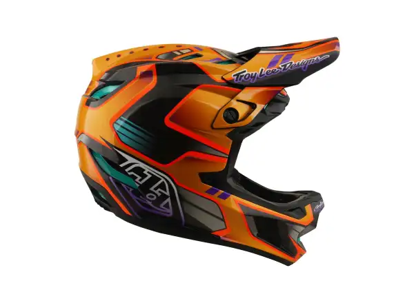 Troy Lee Designs D4 Carbon MIPS kask Crest Gold