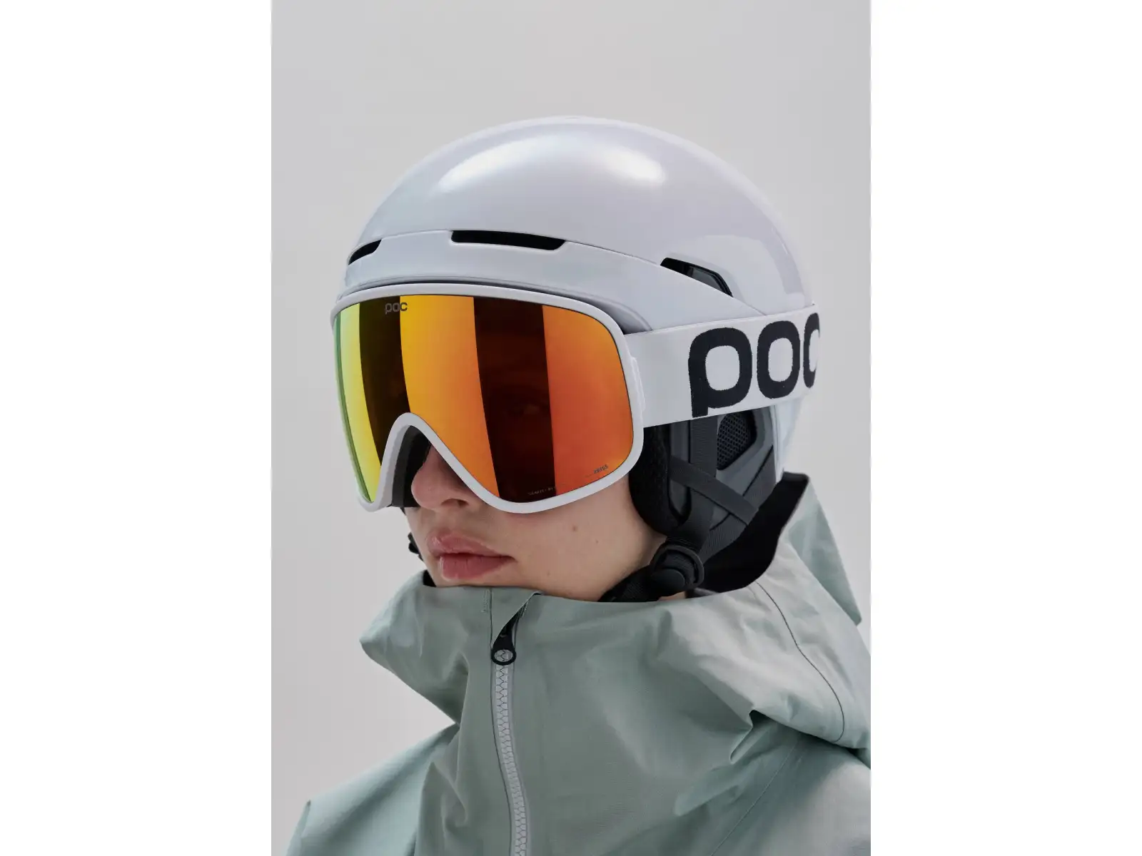 POC Vitrea Mid gogle narciarskie Hydrogen White/Partly Sunny Orange