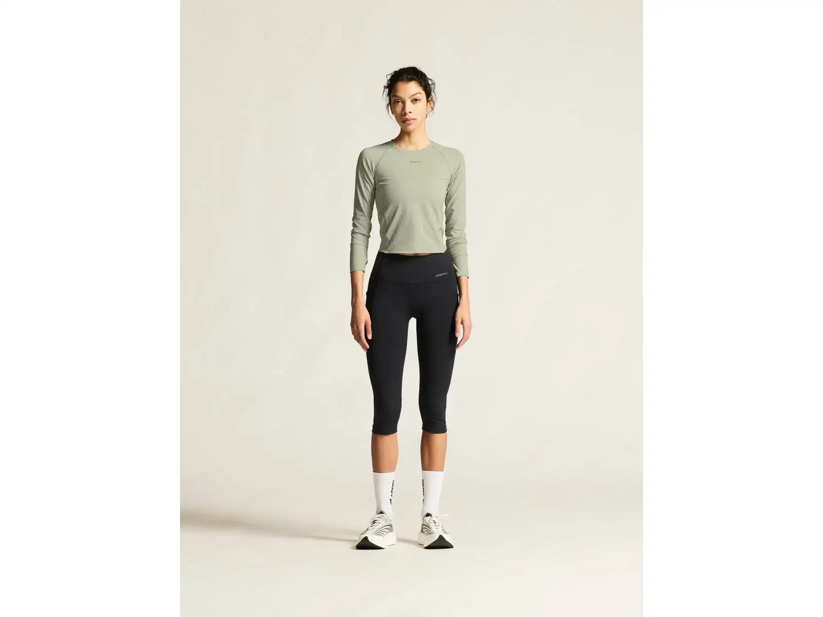 Craft Essence Capri damskie spodnie 3/4 czarna