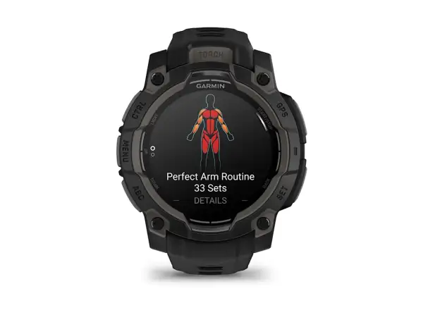 Garmin Instinct 3 Amoled 45 mm inteligentny zegarek Black/Black pasek