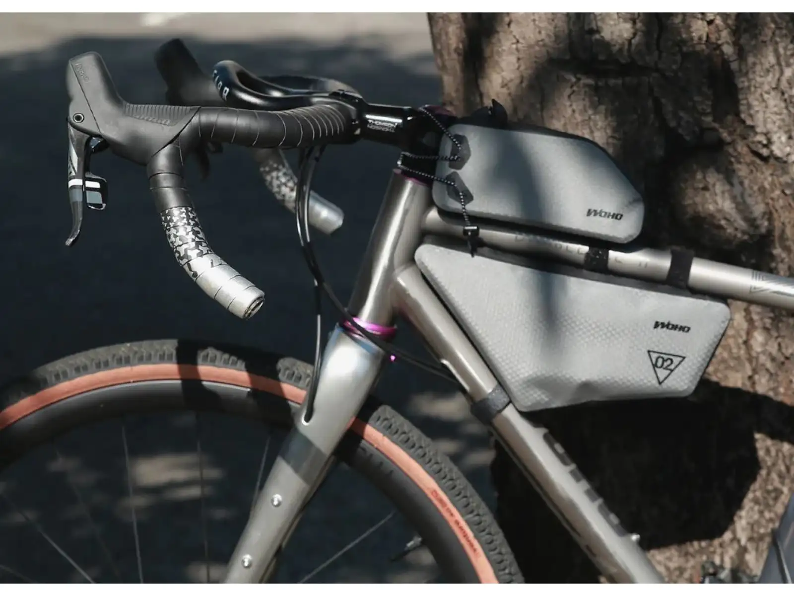 Woho X-Touring Frame bag Dry 2 l torba ramowa Honeycomb iron Grey