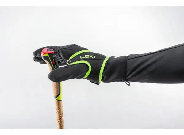 Leki Mezza Race kije skialpowe bright red/black/neon yellow